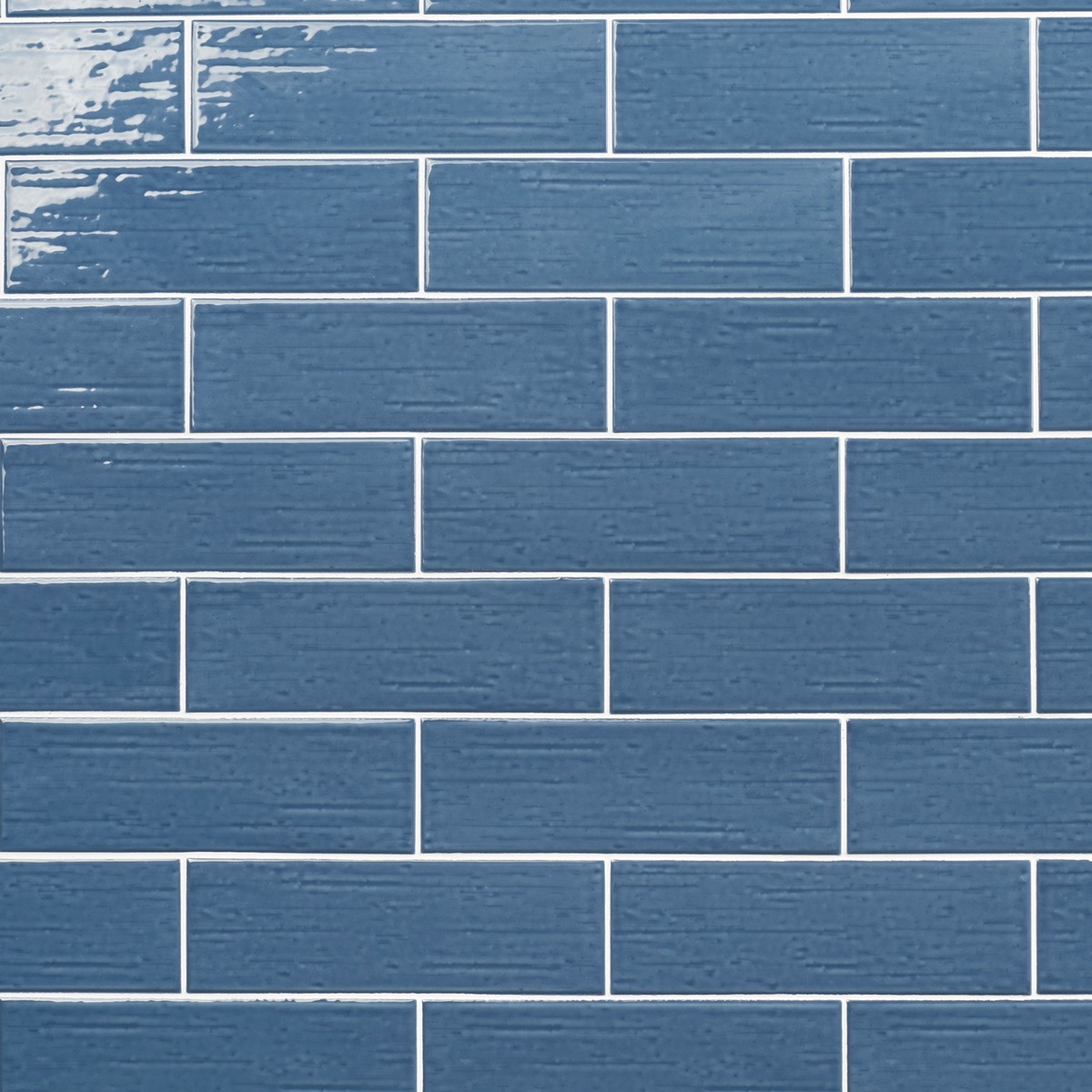 Una Blue 3x9 Polished Porcelain Subway Tile