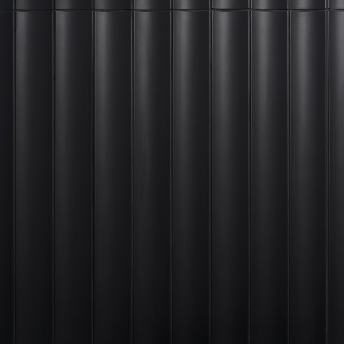 Saera Black Fluted Column 4x36 Tile Matte Ceramic
