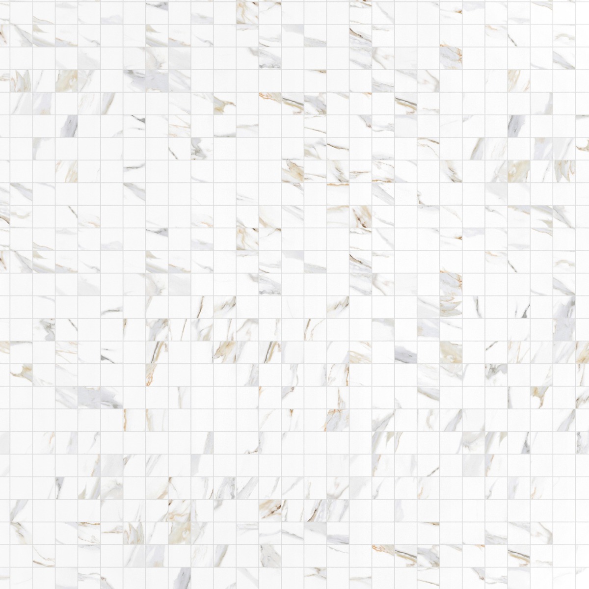 Marmo Aurora Gold 2x2 Marble Look Matte Mosaic Tile