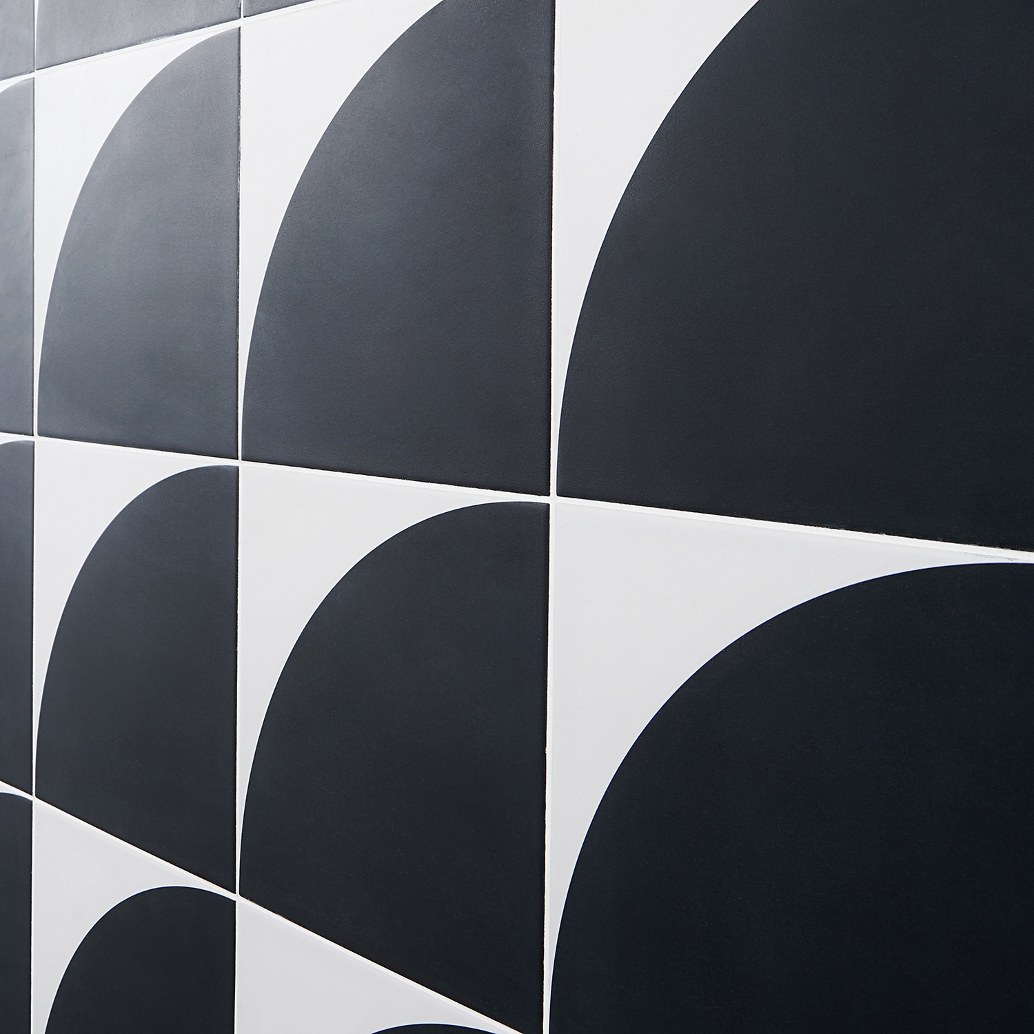 Stacy Garcia Maddox Deco Floor Black 8x8 Matte Porcelain