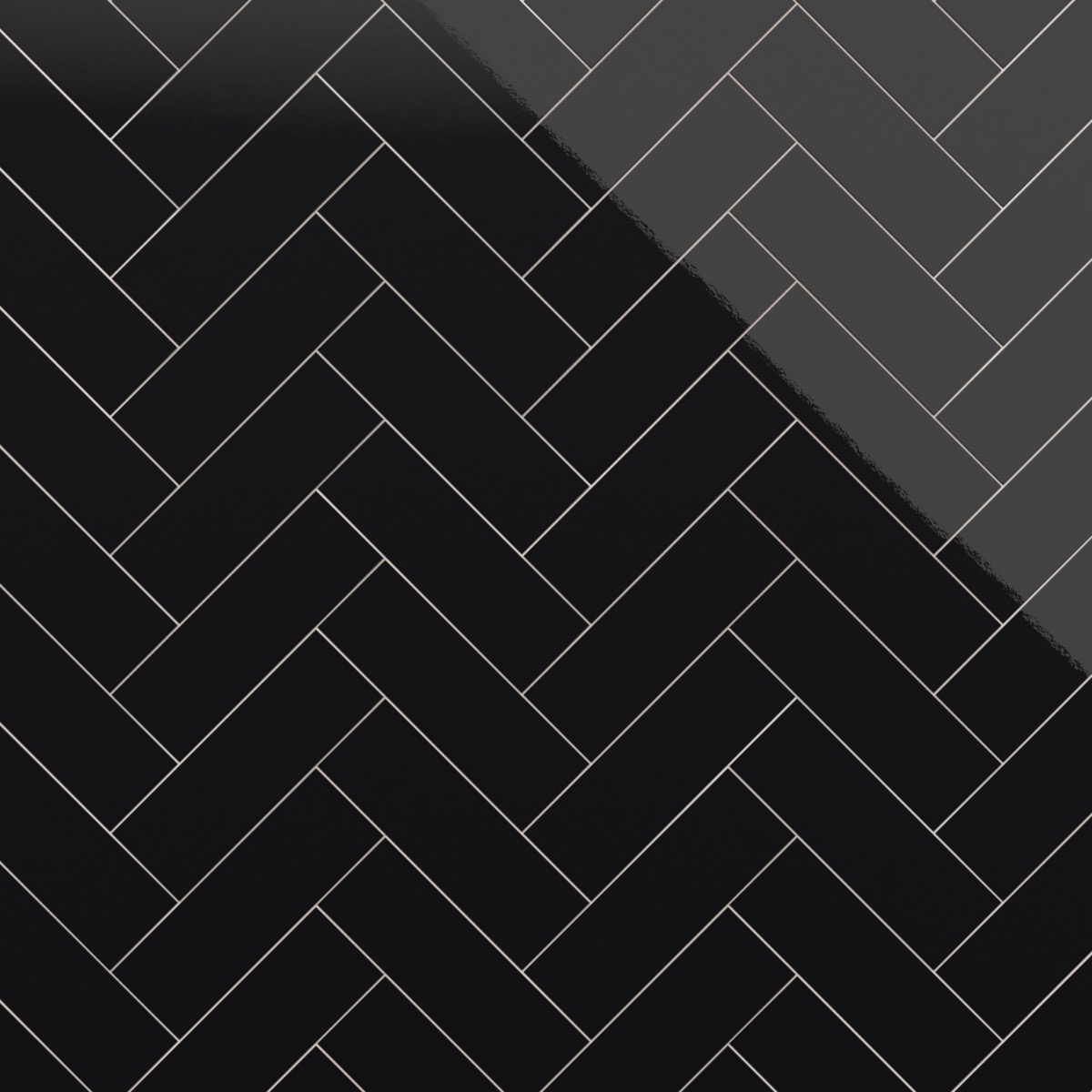 Market Street Black 4x12 Polished Porcelain Tile