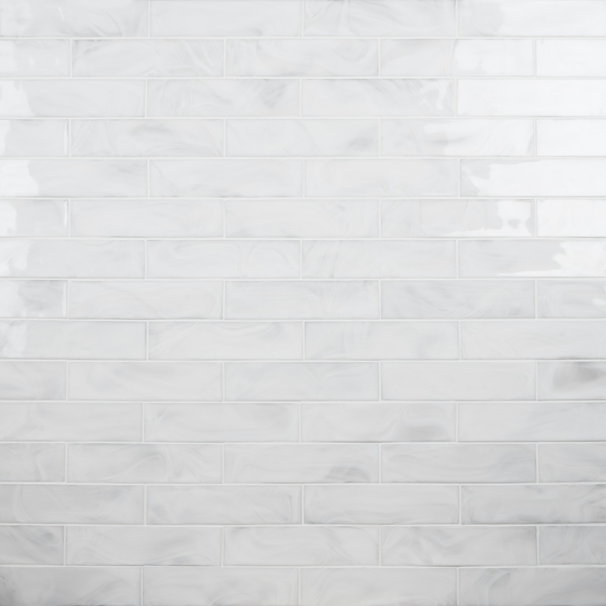 Cielo Cloud White 3x12 Polished Subway Glass Tile
