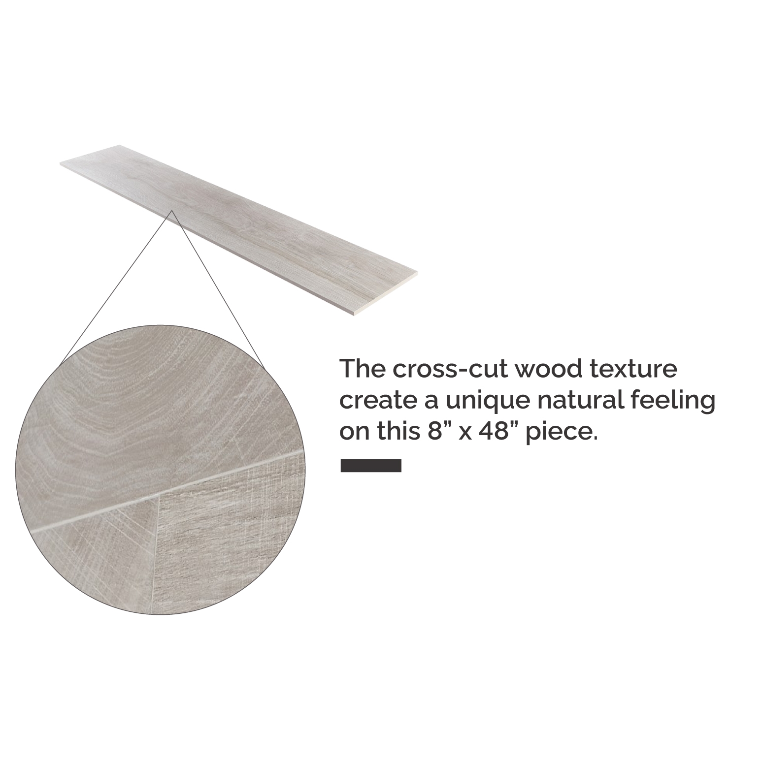 Elan Gray 8x48 Wood Look Matte Porcelain Tile