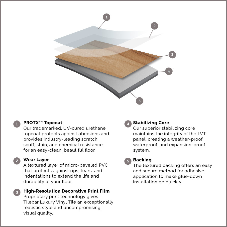 Mercer Scarlet Oak Studio 6x48 - 2.0mm/12mil Wear Layer - Glue Down Matte Luxury Vinyl