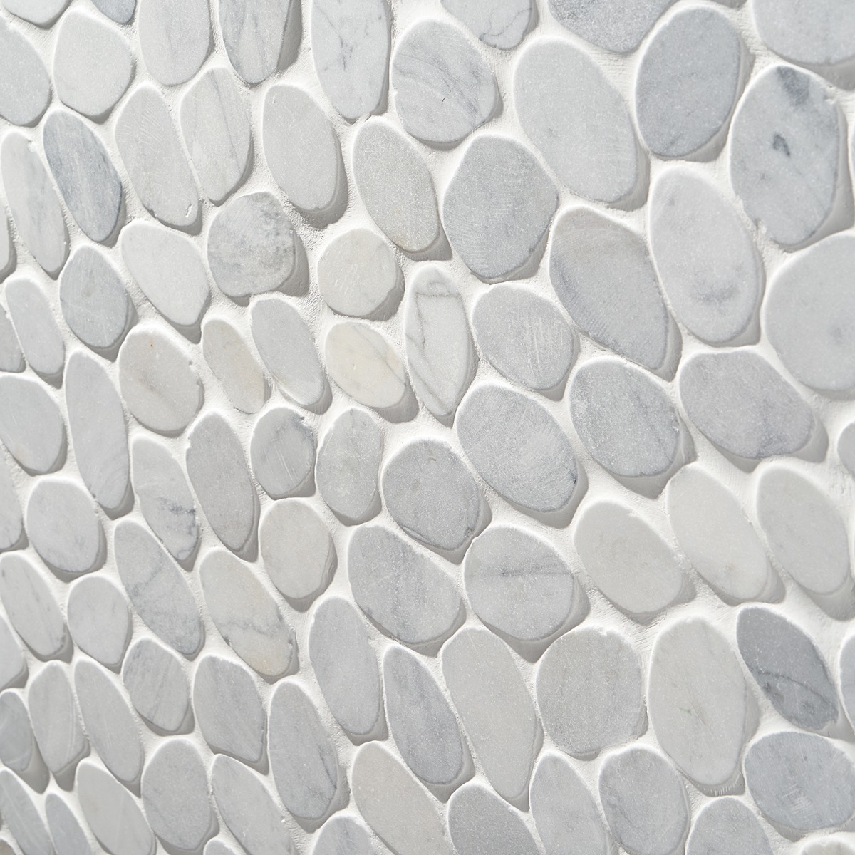 Pebblestone Carrara XL Round Natural Stone Honed Marble