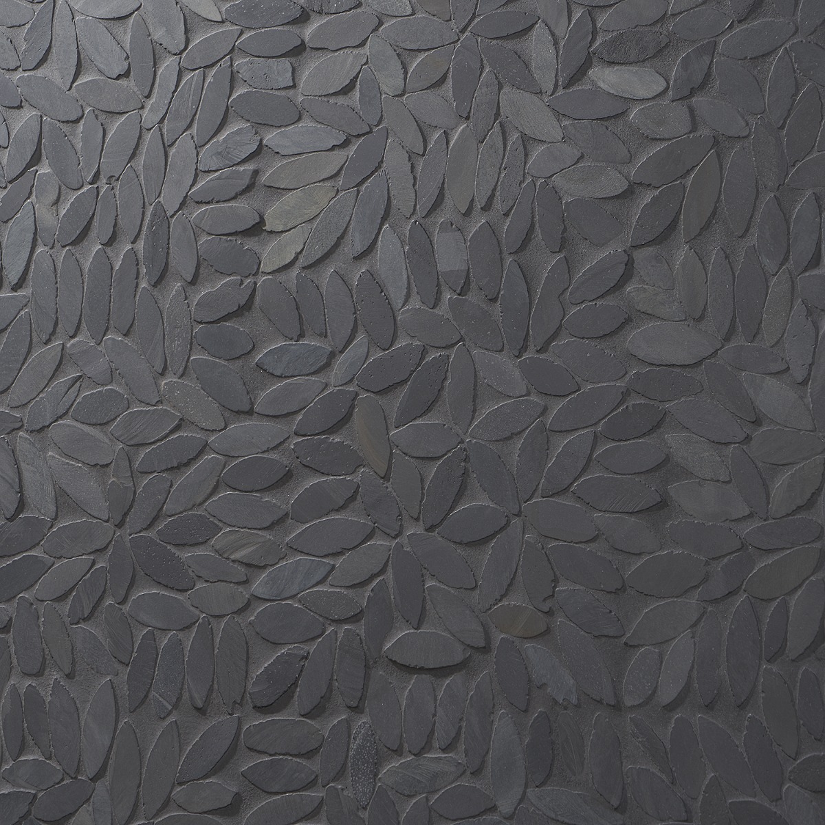 Pebblestone Flower Alor Black Natural Stone Honed Marble