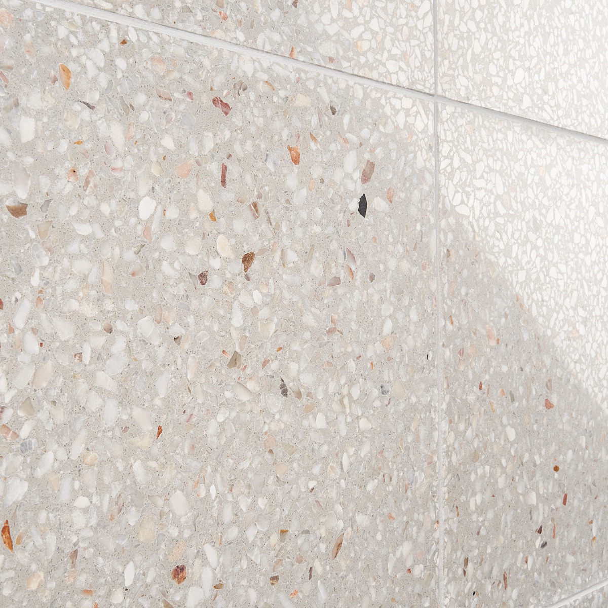 Marmi Terrazzo Dove Gray 16x16 Polished Terrazzo Tile