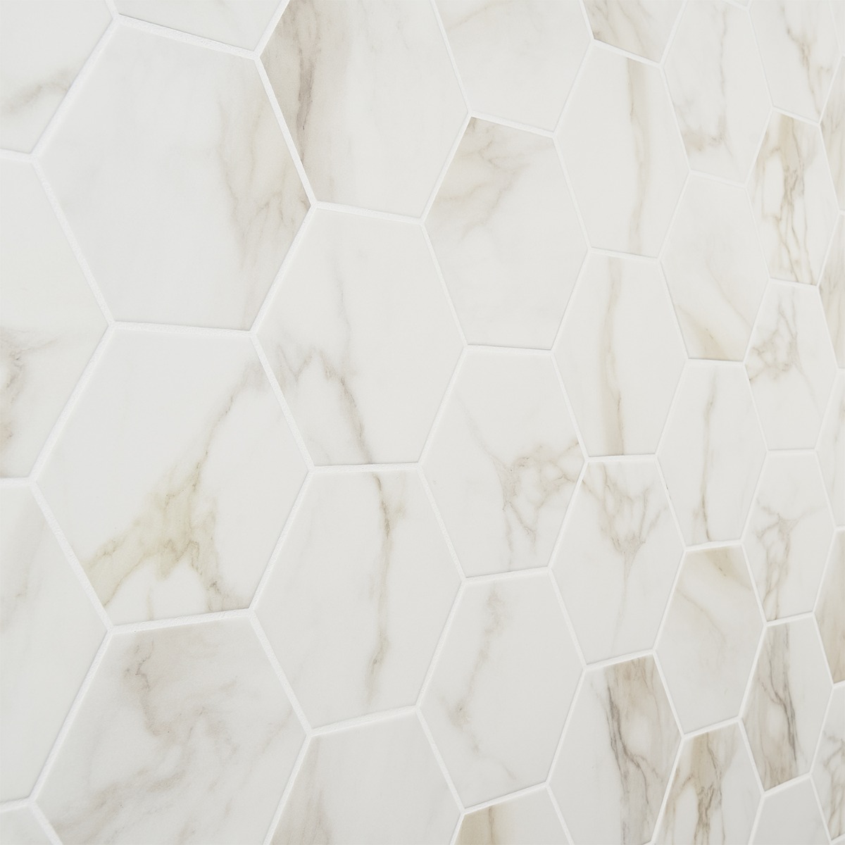 Ducale Calacatta 6" Hexagon Matte Porcelain Tile