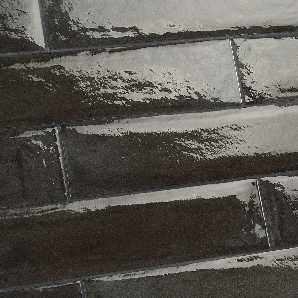 Frammenti Brick Nero 3x16 Polished Porcelain
