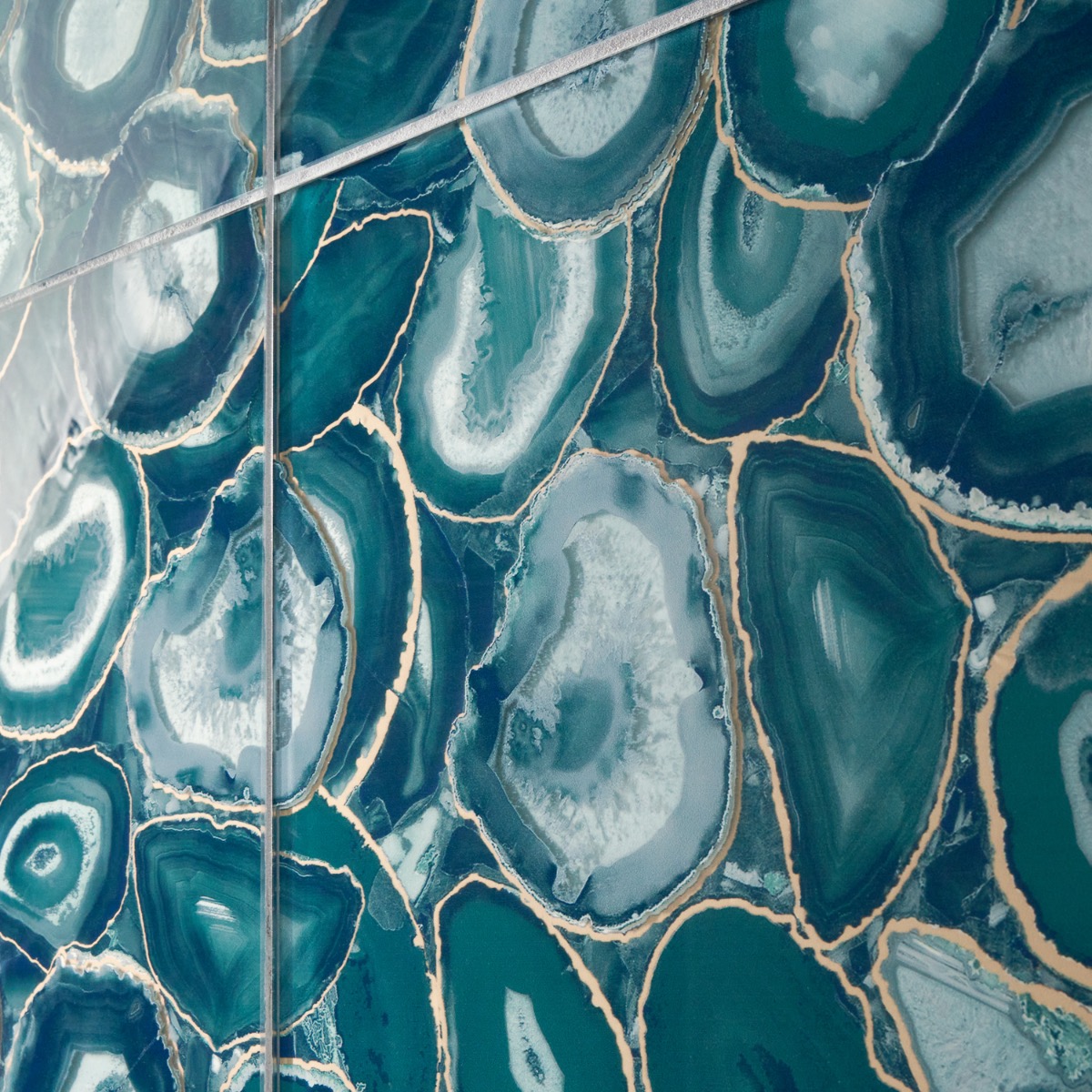 Daphne Teal Green 18x36 Polished Glass Tile