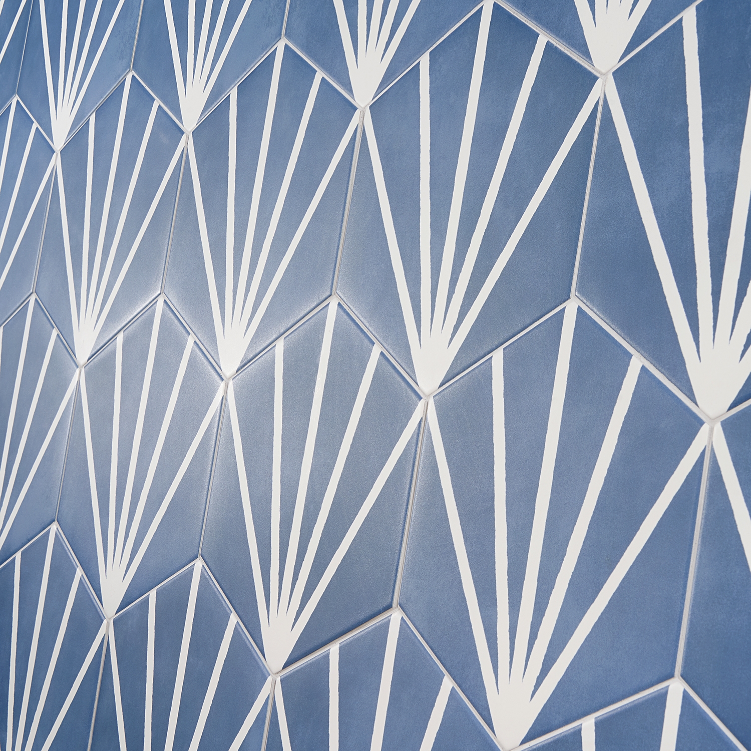 HexArt Azul Deco 8" Porcelain Matte Tile