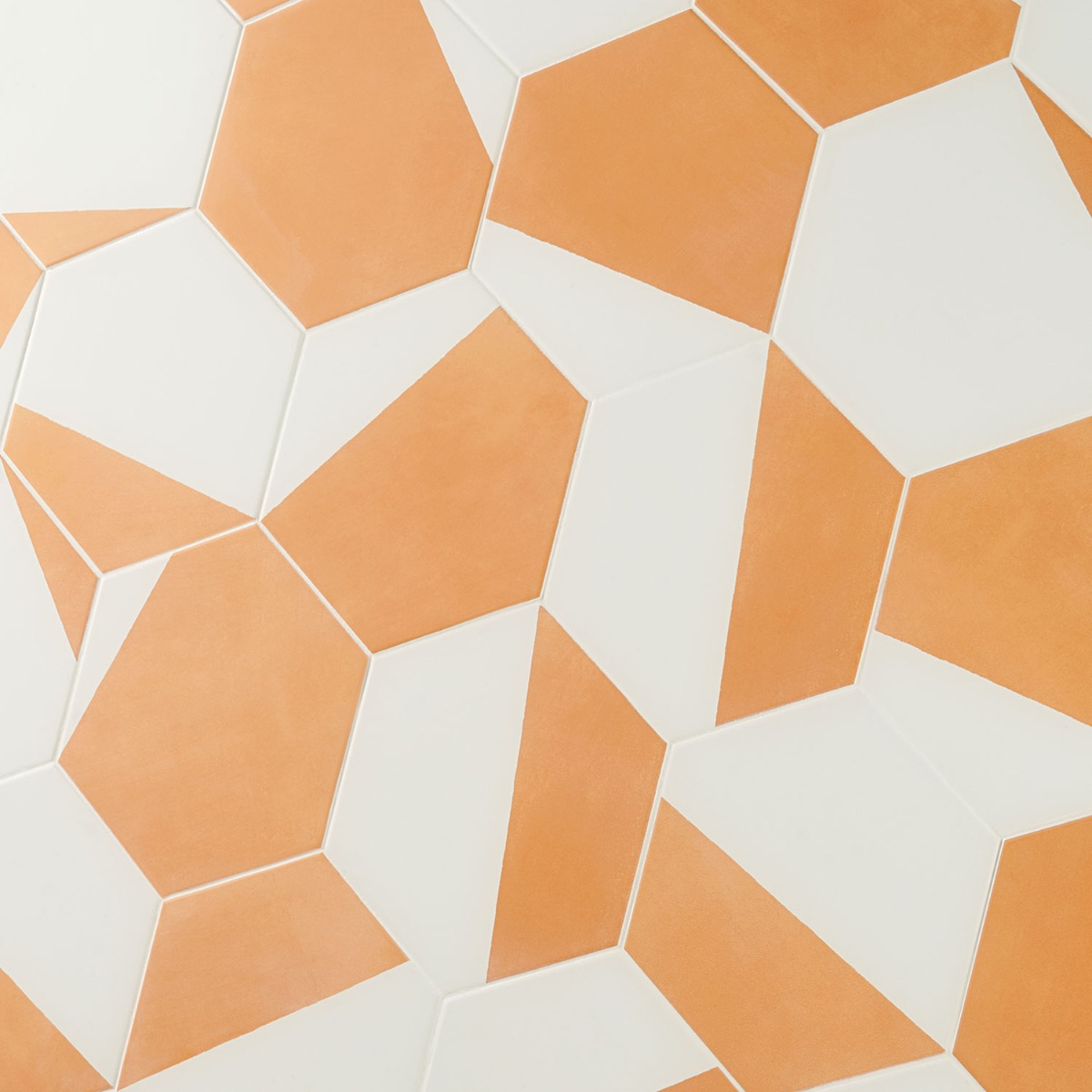 Aries 2.0 Divide Orange 8" Hex Matte Porcelain