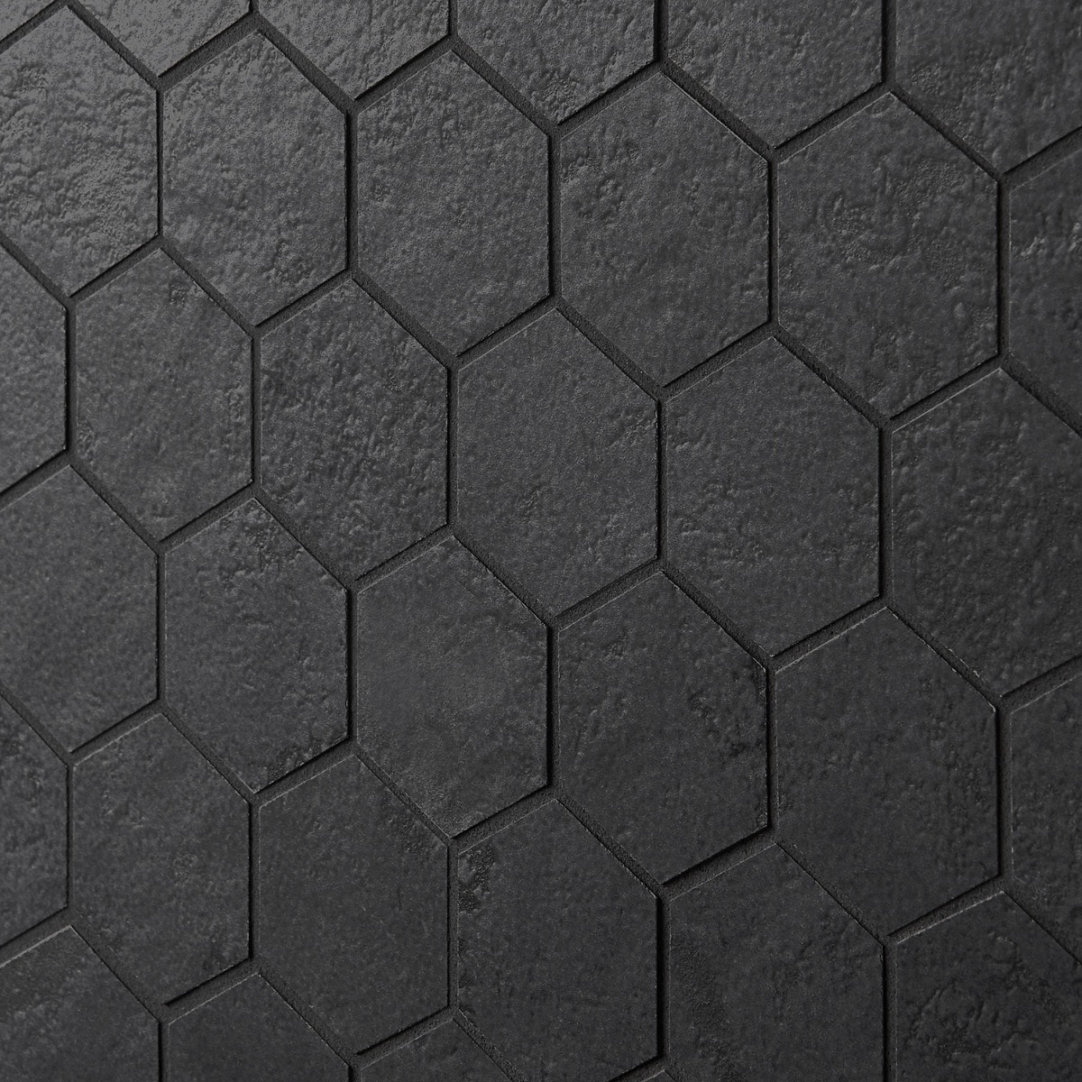 Artile Black Gold 2" Hexagon Matte Porcelain Mosaic Tile