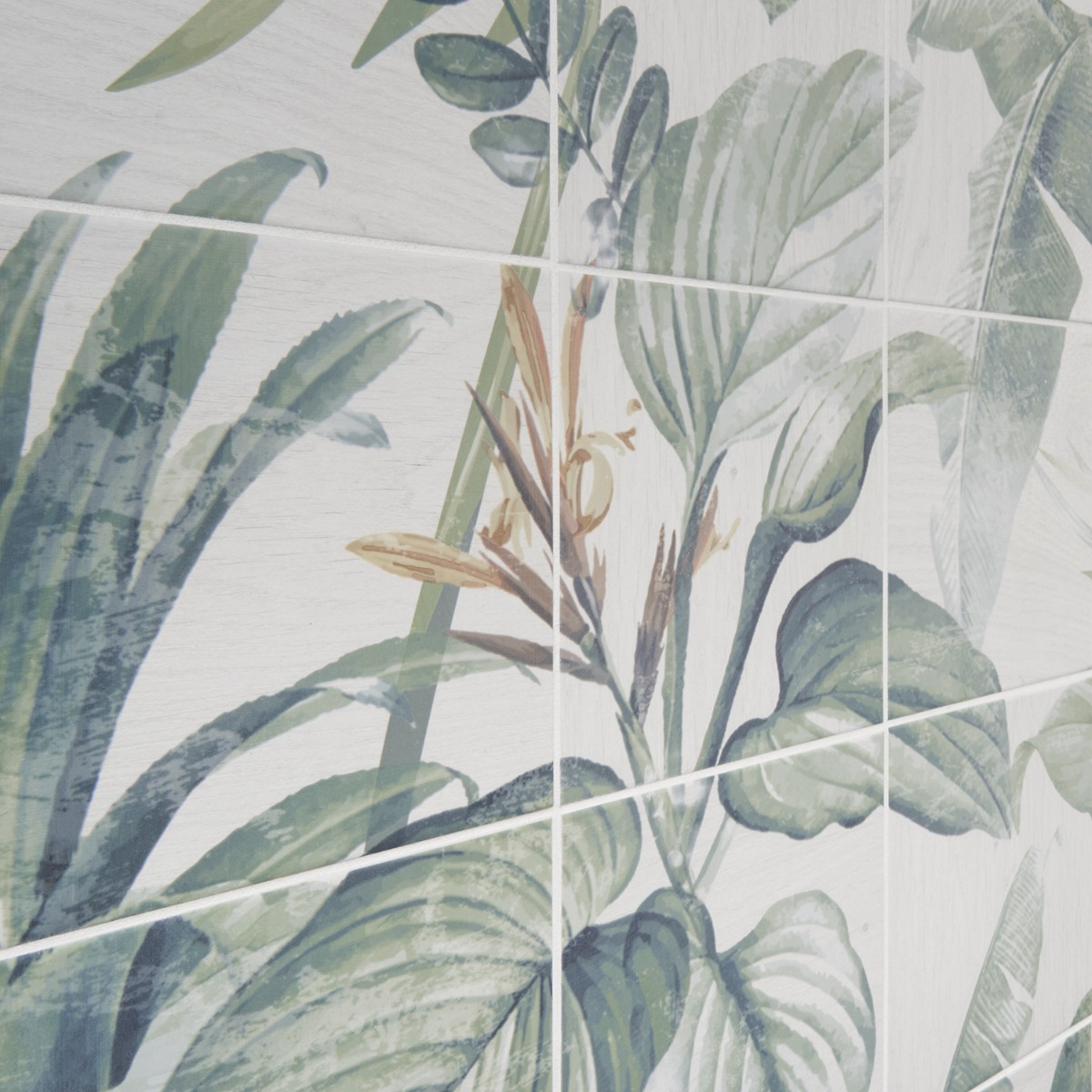 Angela Harris Florista Spring Leaves Mural 8x8 Matte Porcelain