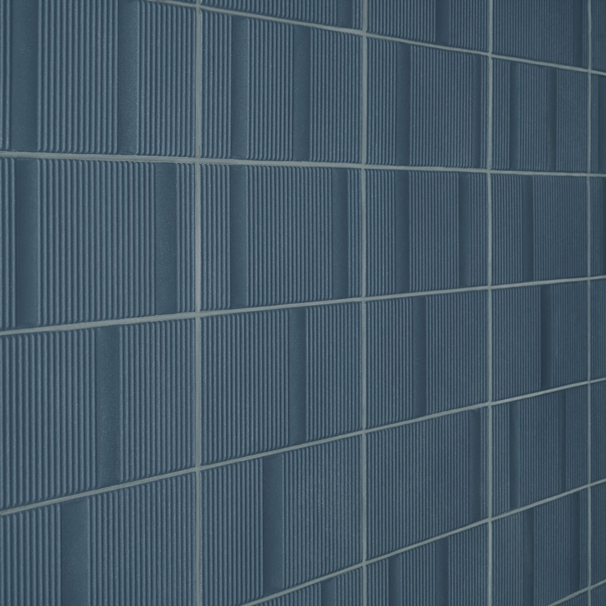 Armada Blue 8x16 Fluted 3D Matte Ceramic Wall Tile