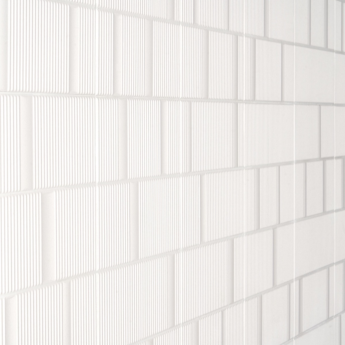 Armada White 8x16 Fluted 3D Matte Ceramic Wall Tile