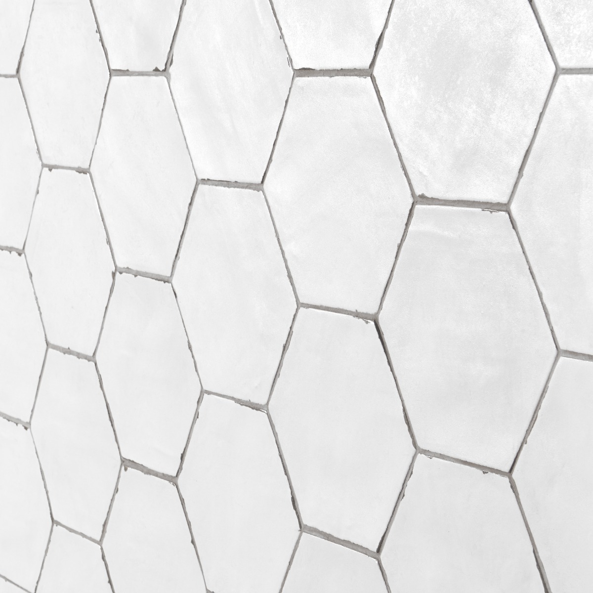 CostaHex Solaro White 6" Matte Porcelain Hexagon Tile