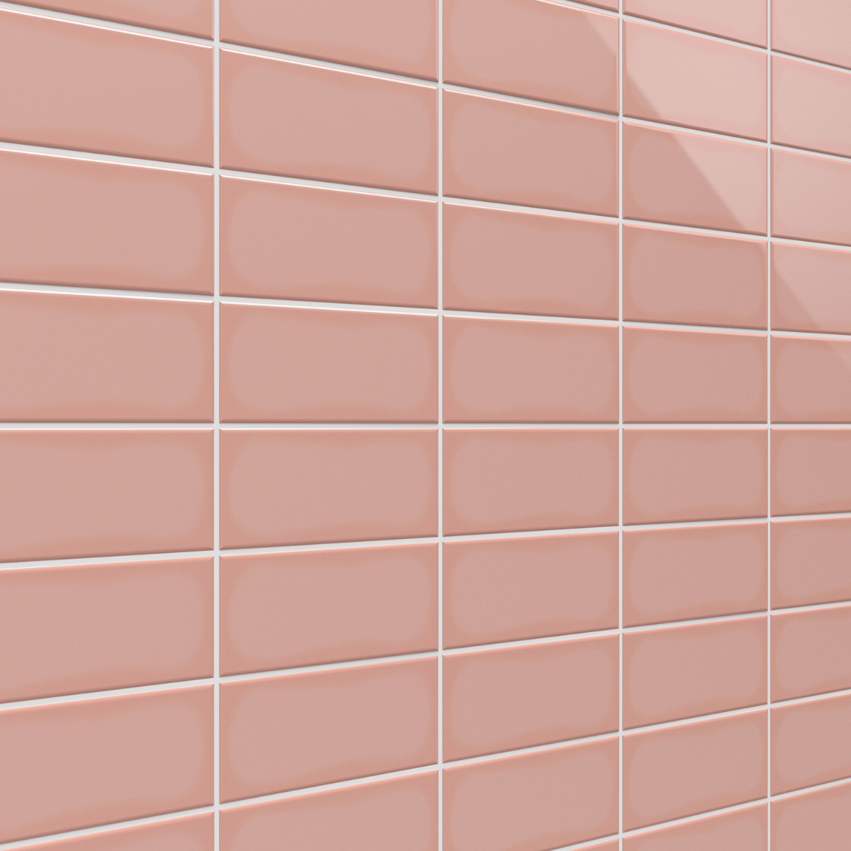 Market Street Pink 3X6 Polished Porcelain Tile