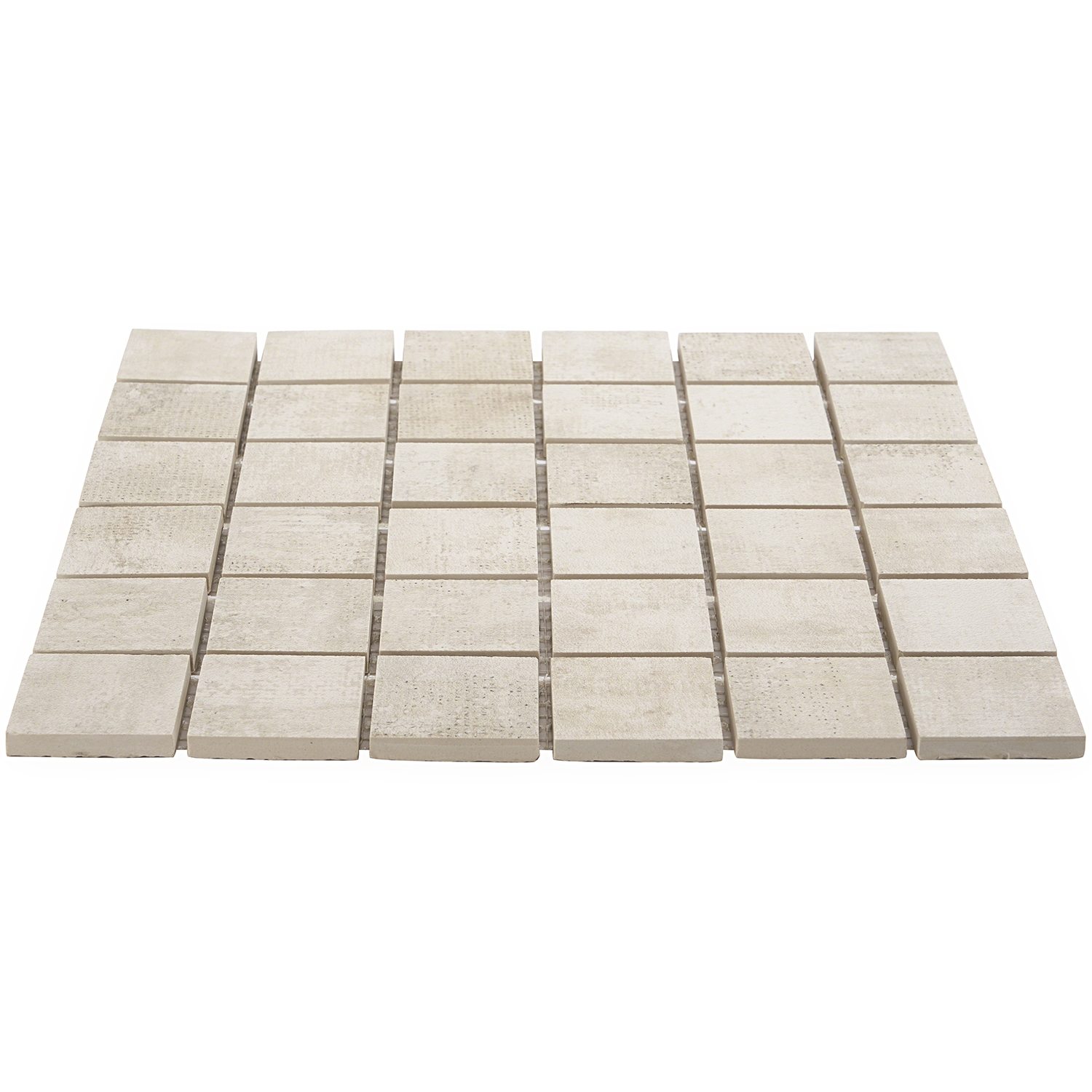 Runway Ash Light Beige 2x2 Matte Porcelain Mosaic Tile