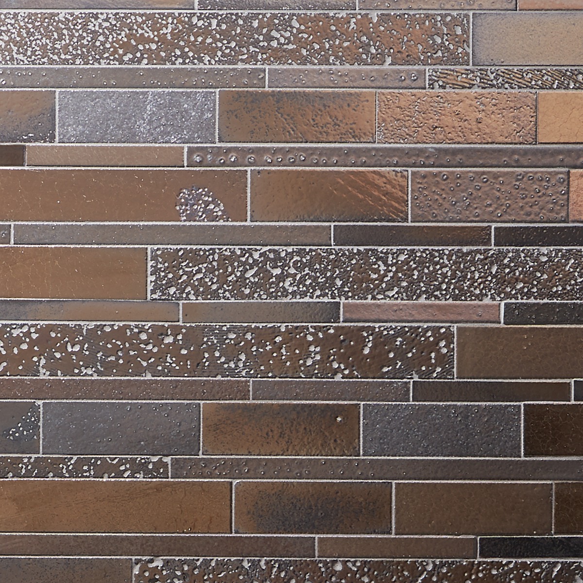 Art Lava Ledger Bronze Polished Lava Stone Mosaic Tile