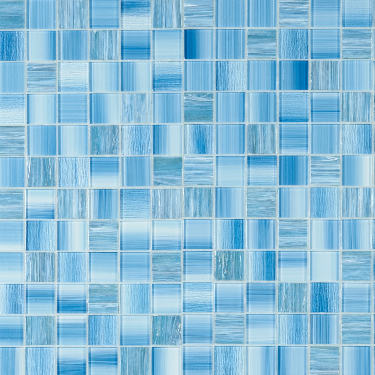 Kalama Ocean Blue 2x2 Polished Glass Mosaic