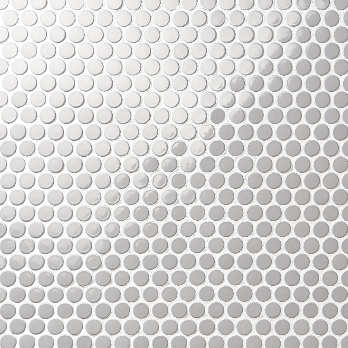 Simple Gris 1" Circles Polished Porcelain Mosaic