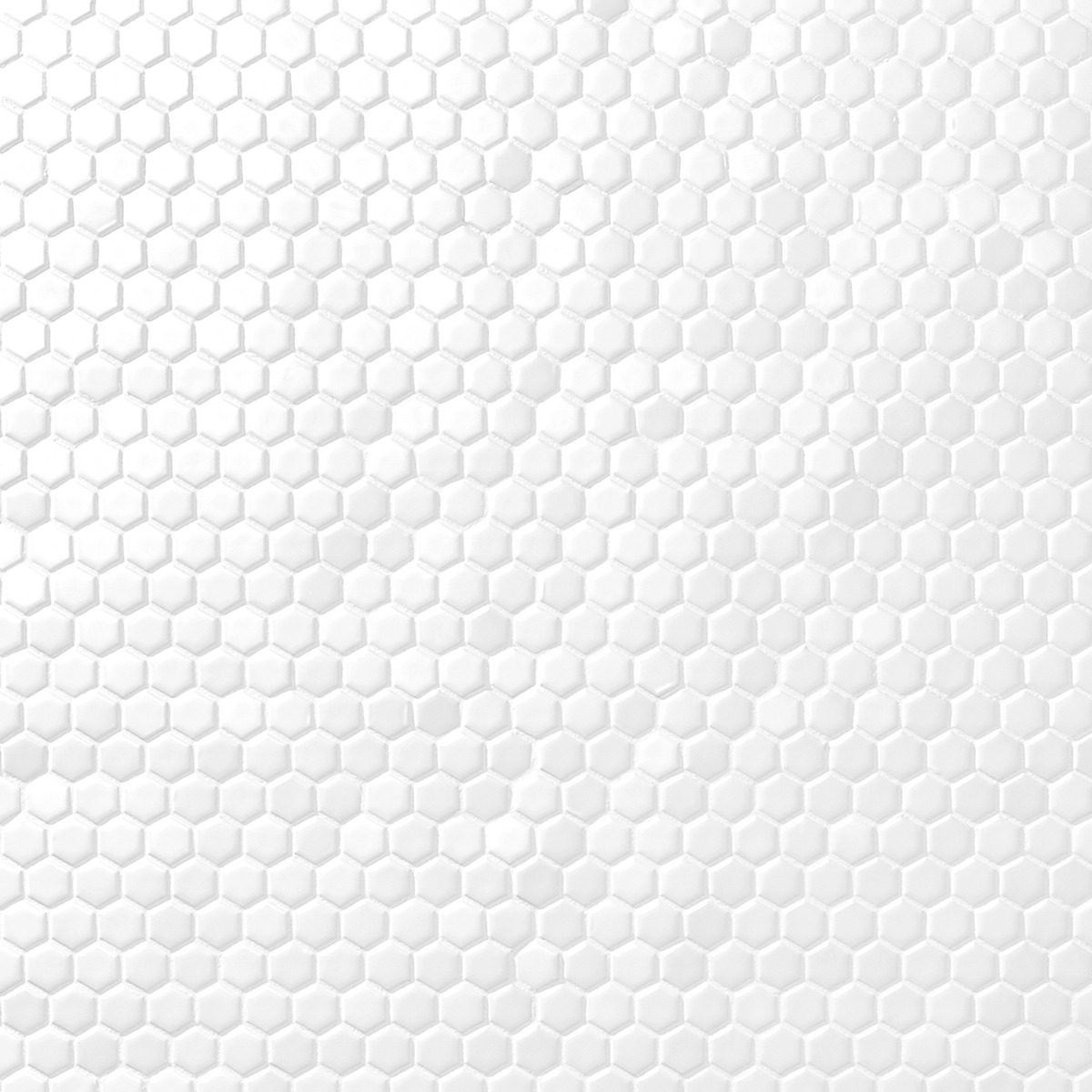 Simple White 1" Hexagon Matte Porcelain Mosaic