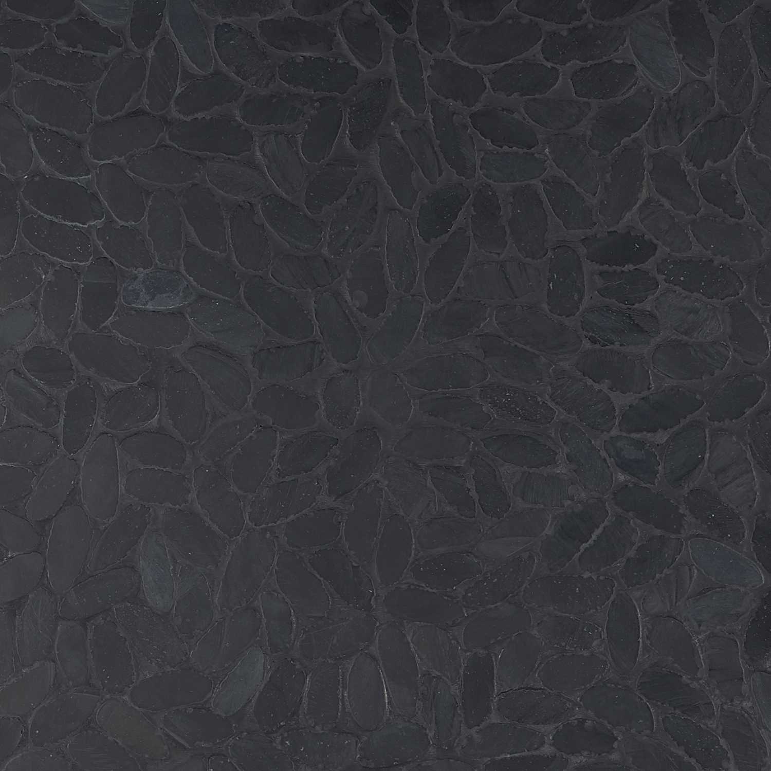 Pebblestone Alor Black Sliced Flat Oval Natural Stone 