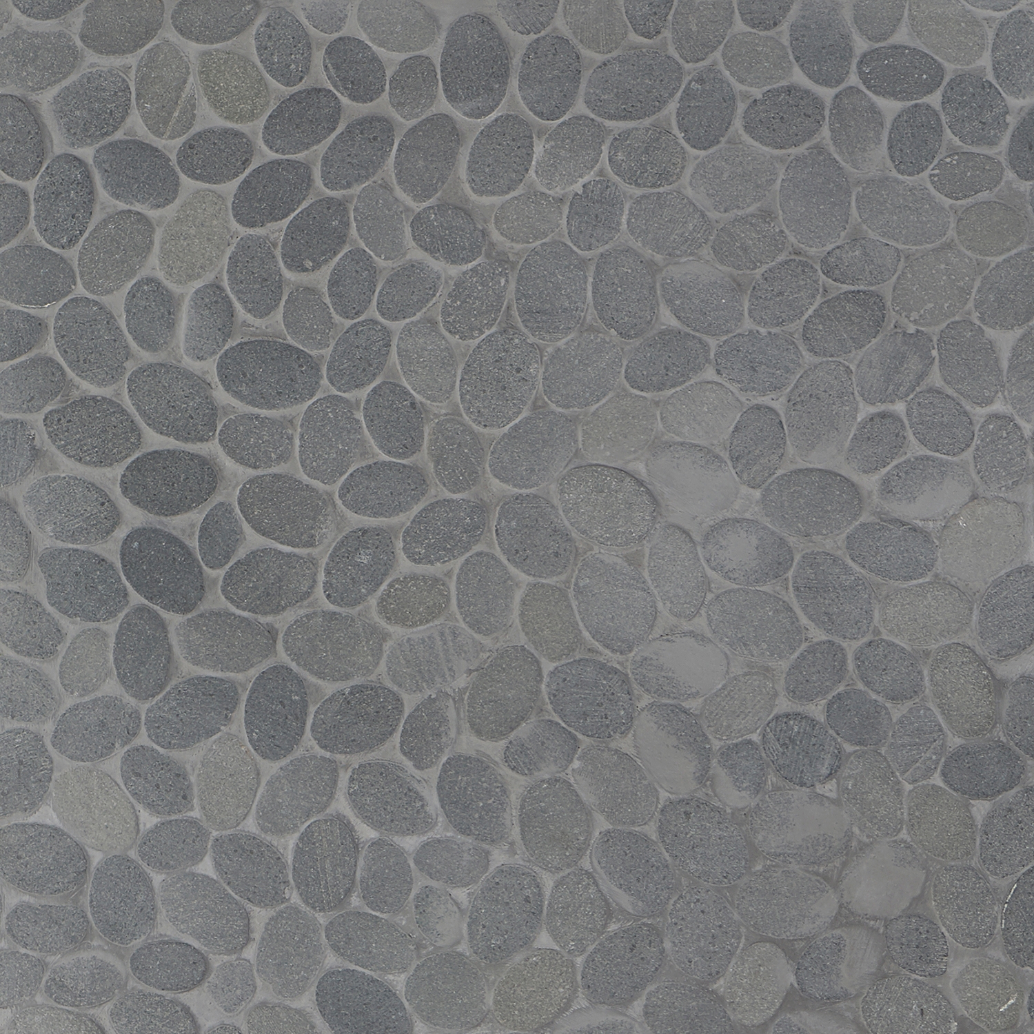 Pebblestone Black Lava Sliced Round Natural Stone Honed Pebble Tile