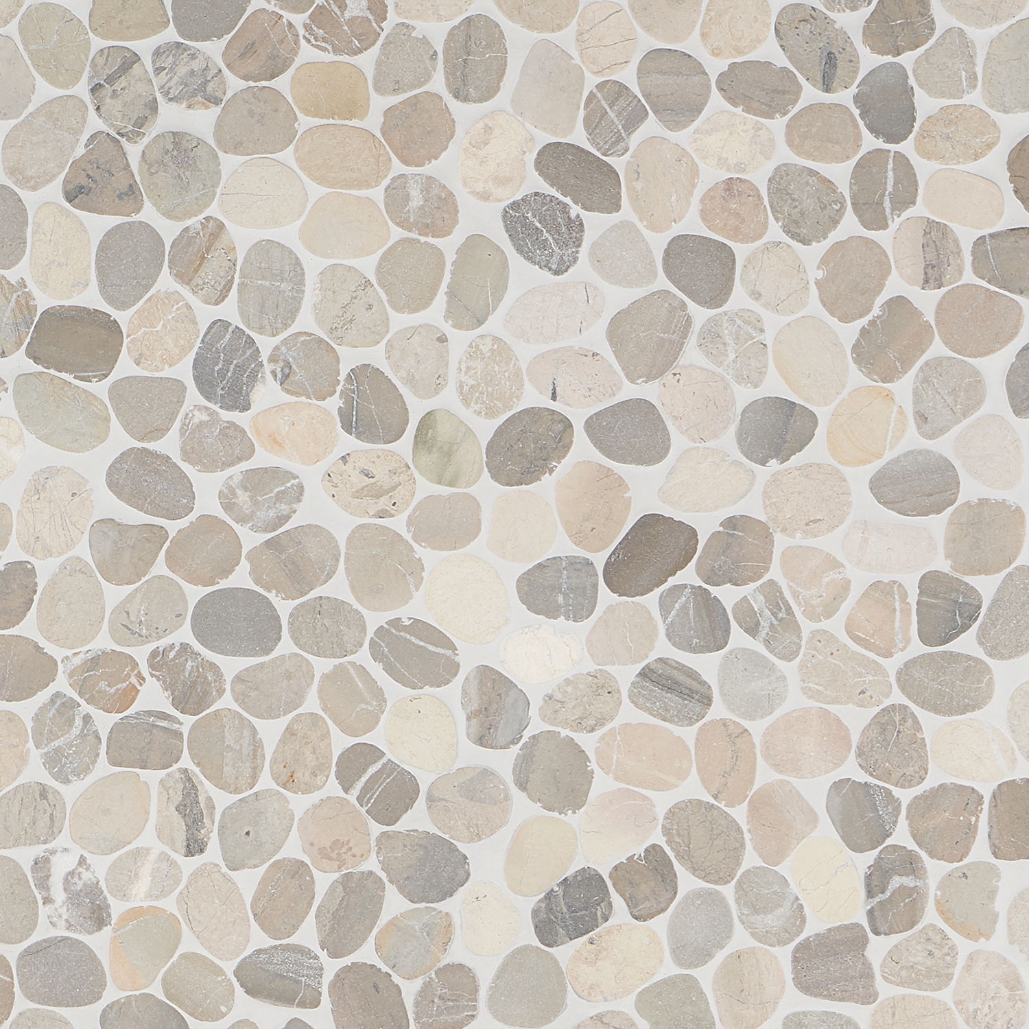 Pebblestone Prambanan Grey Sliced Round Natural Stone 
