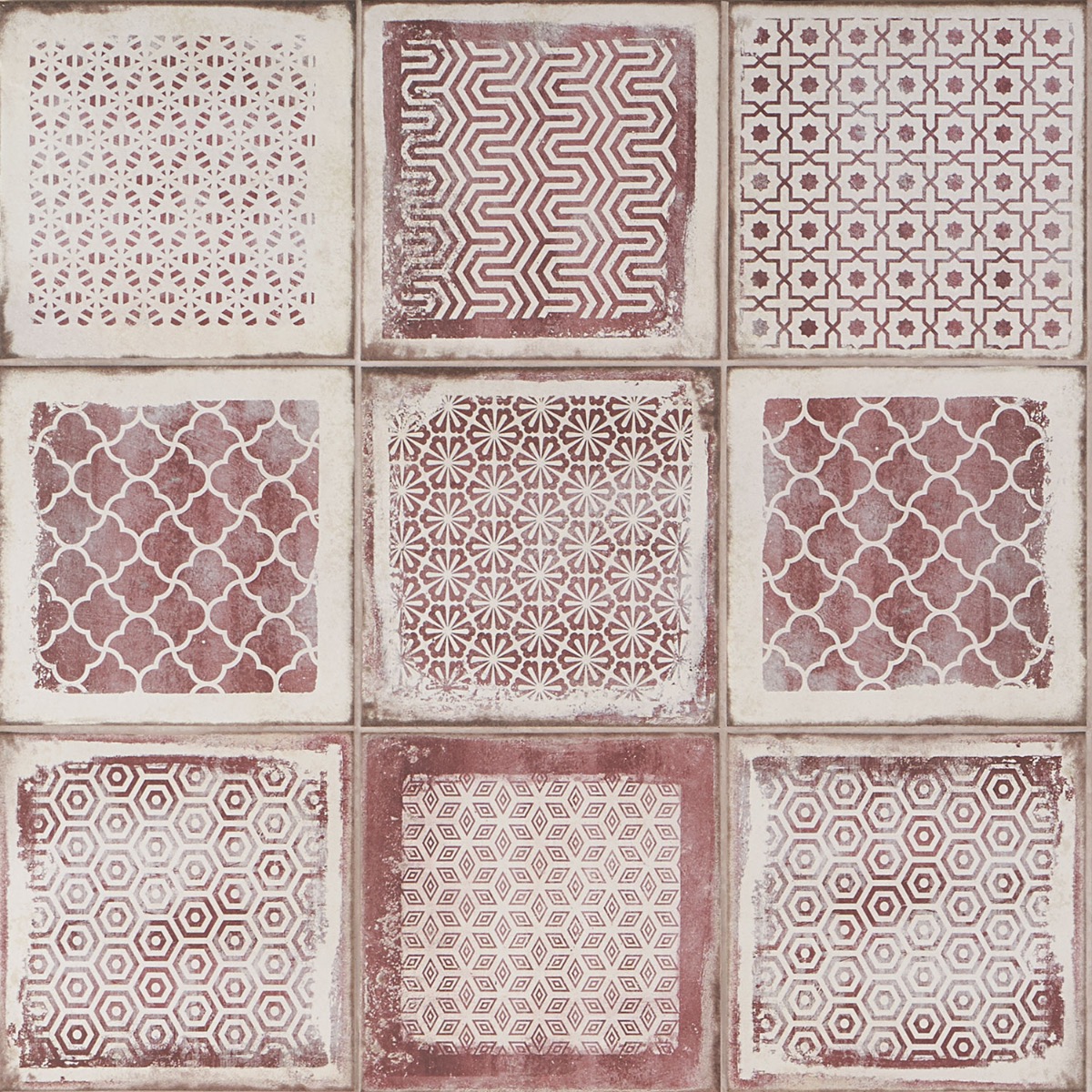 Bernalillo Deco Pink Rose 8x8 Matte Porcelain Tile