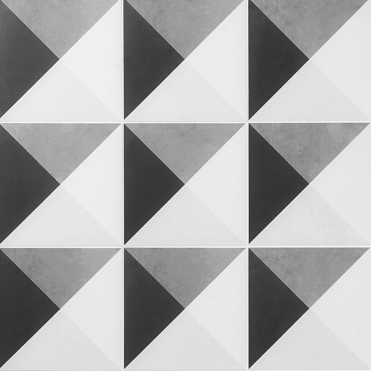 GeoPrism Cement Deco Gray 8x8 by Elizabeth Sutton 