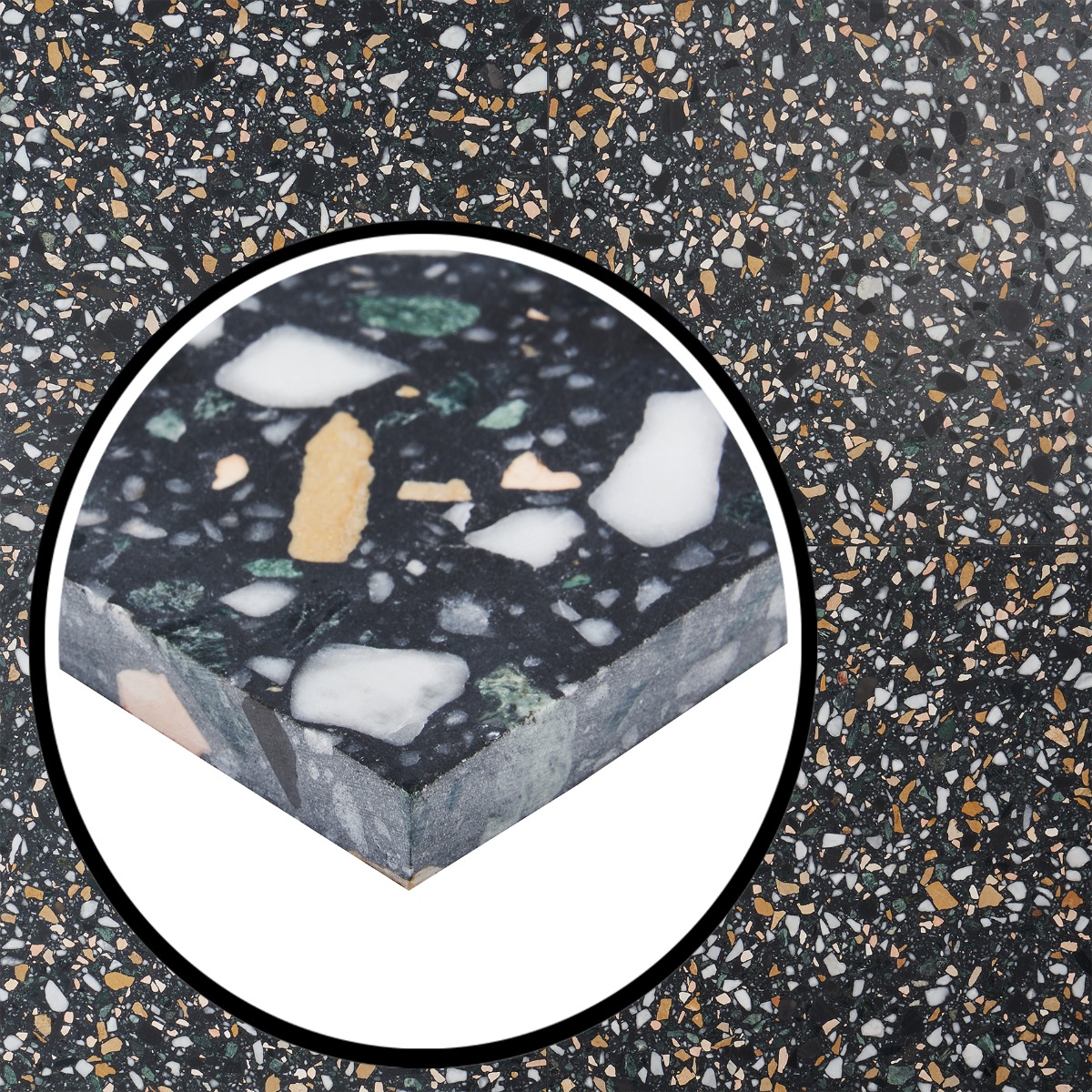Italy Terrazzo Cava Notte 24x24 Honed 