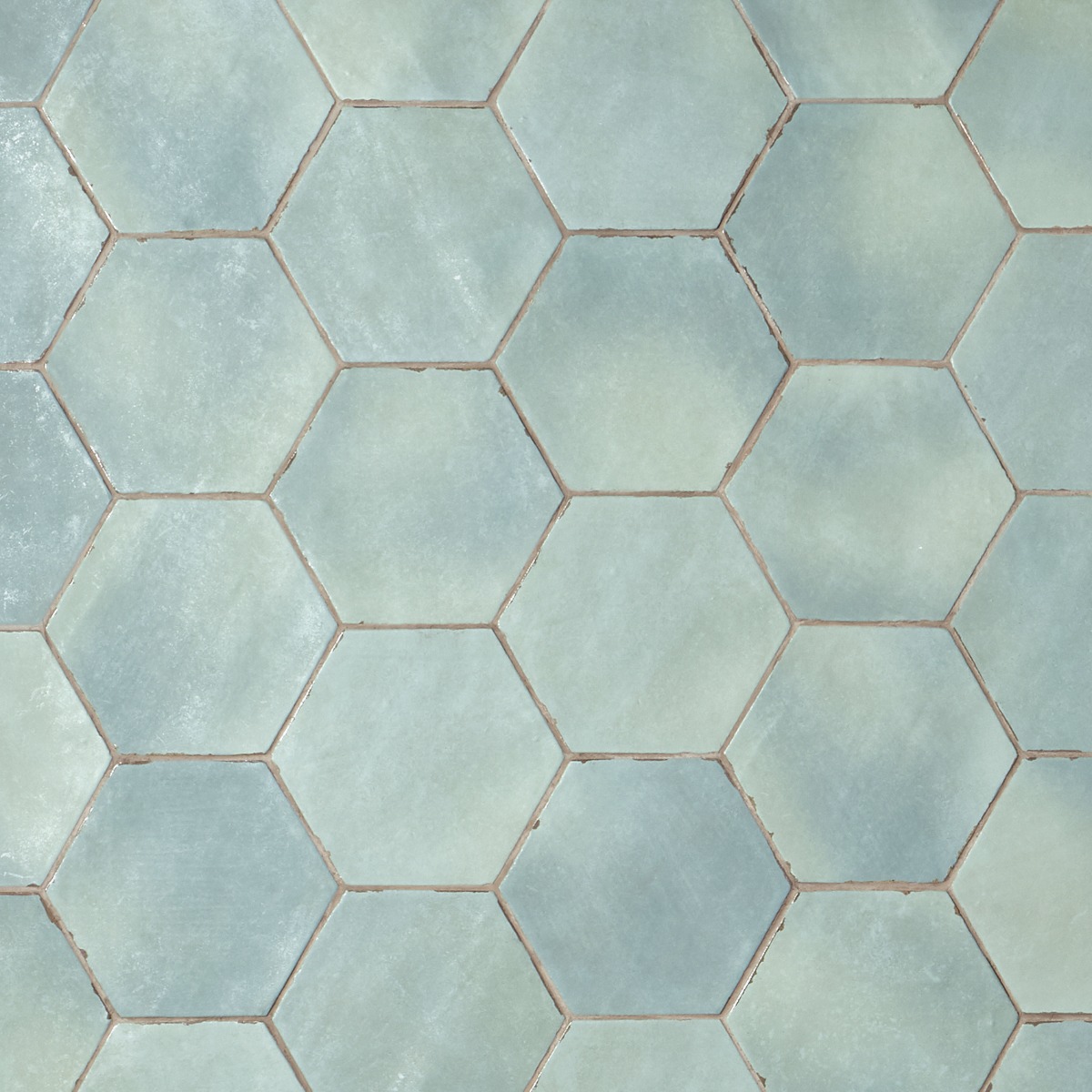 CostaHex Bettina Blue Green 6" Matte Porcelain Hexagon Tile