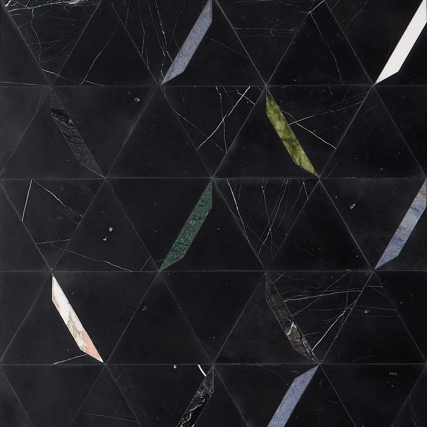 Wunder Nero Gem - Nero Marquina with Multicolor Lines Polished Marble