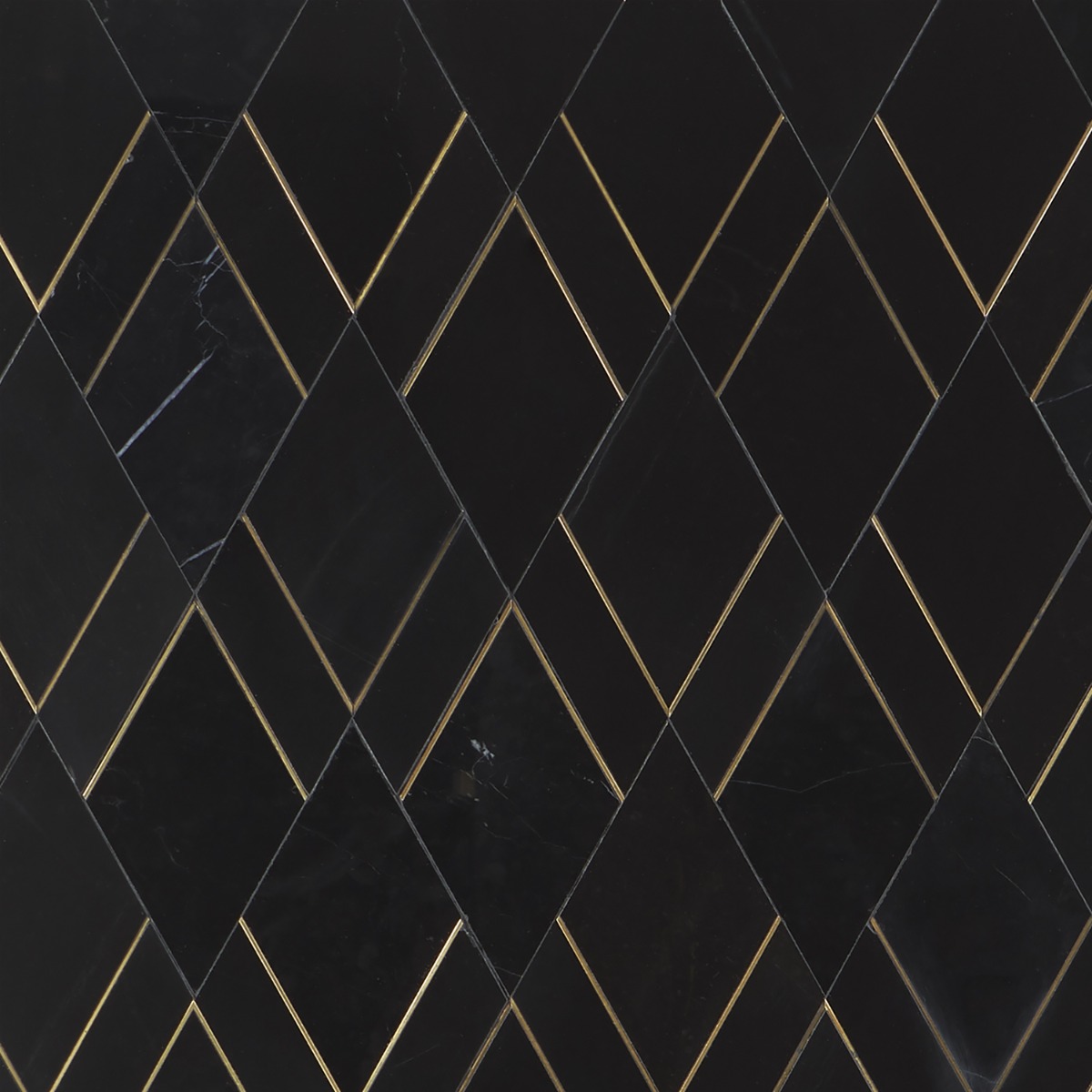 Xena Nero - Nero Marquina & Brass Polished Marble + Brass