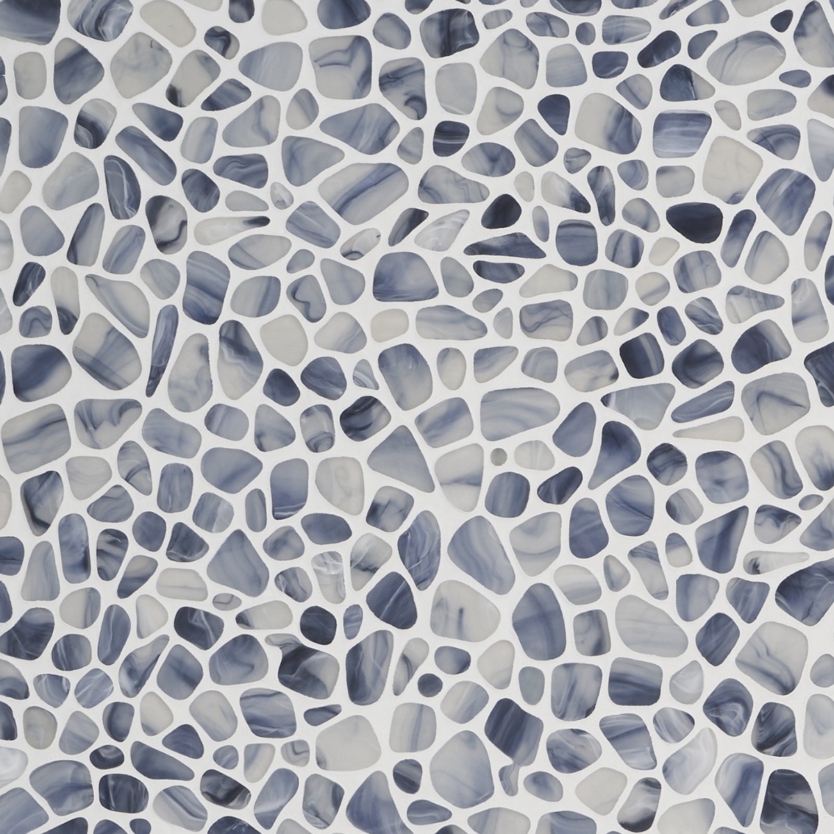 OasisGlass Blue Frosted Glass Mosaic Tile