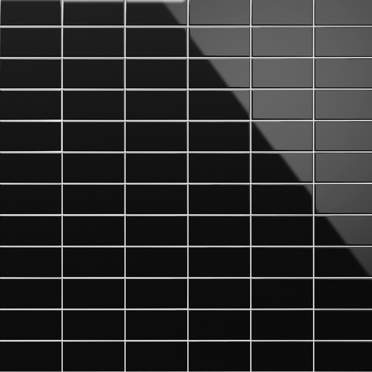 Market Street Black 3X6 Polished Porcelain Tile