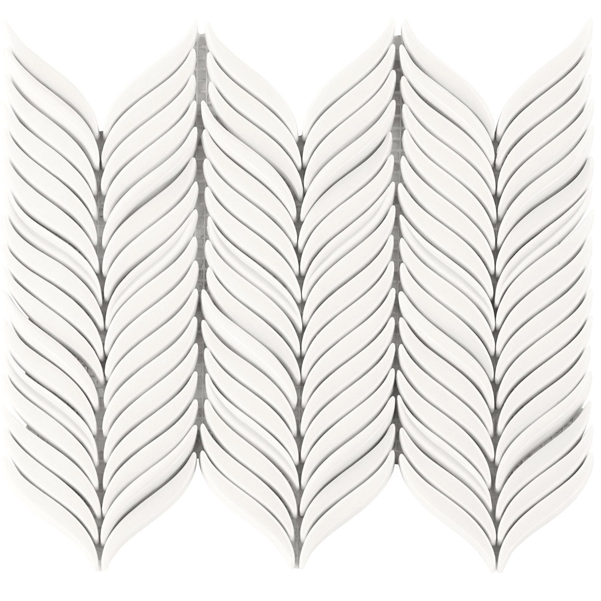 Baroque Glass Petals Blanco Crackled Glass