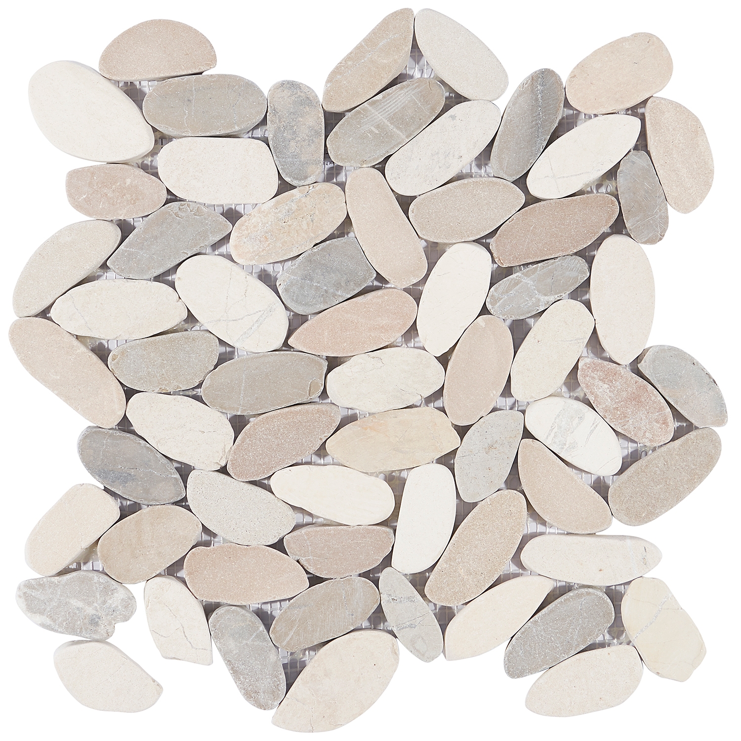 Nature Lombok Flat Oval Pebble Mosaic
