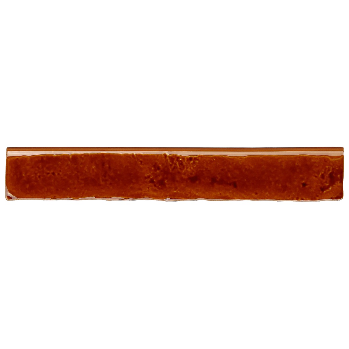 Artist Honey Brown 1.5x9 Crackled Glossy Ceramic Bullnose 