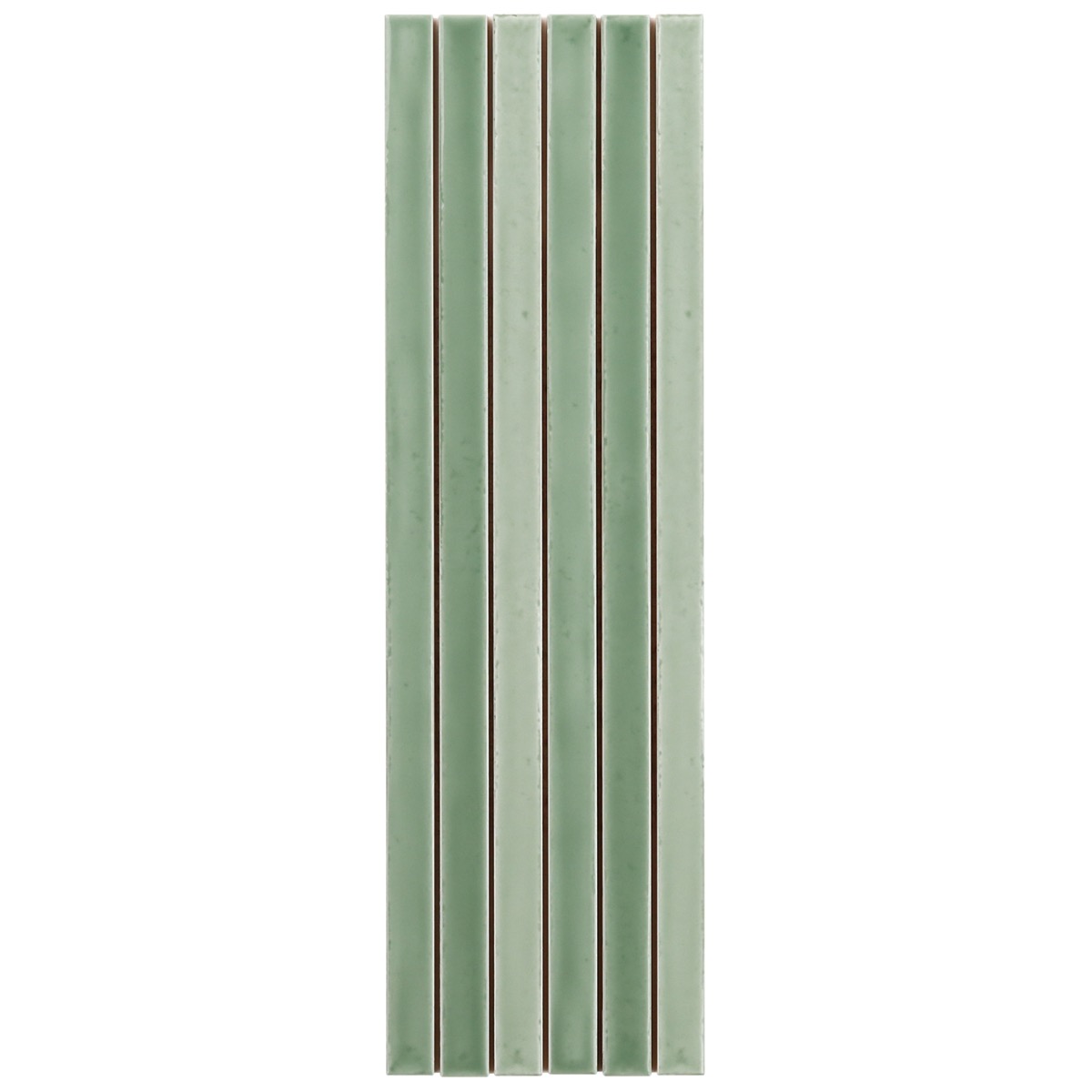Buenos Apple Green 5x18 Glossy Ceramic Mosaic Tile