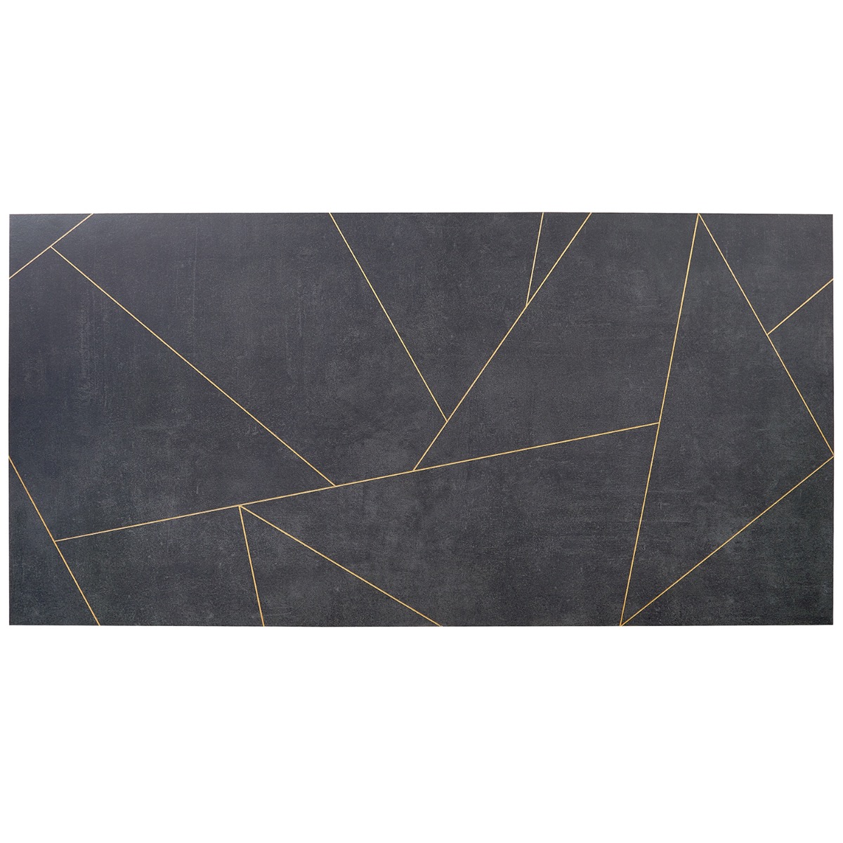 Artscape Ardesia Charcoal Black and Gold Line 24x48 Artisan Decor Matte Porcelain Wall Tile