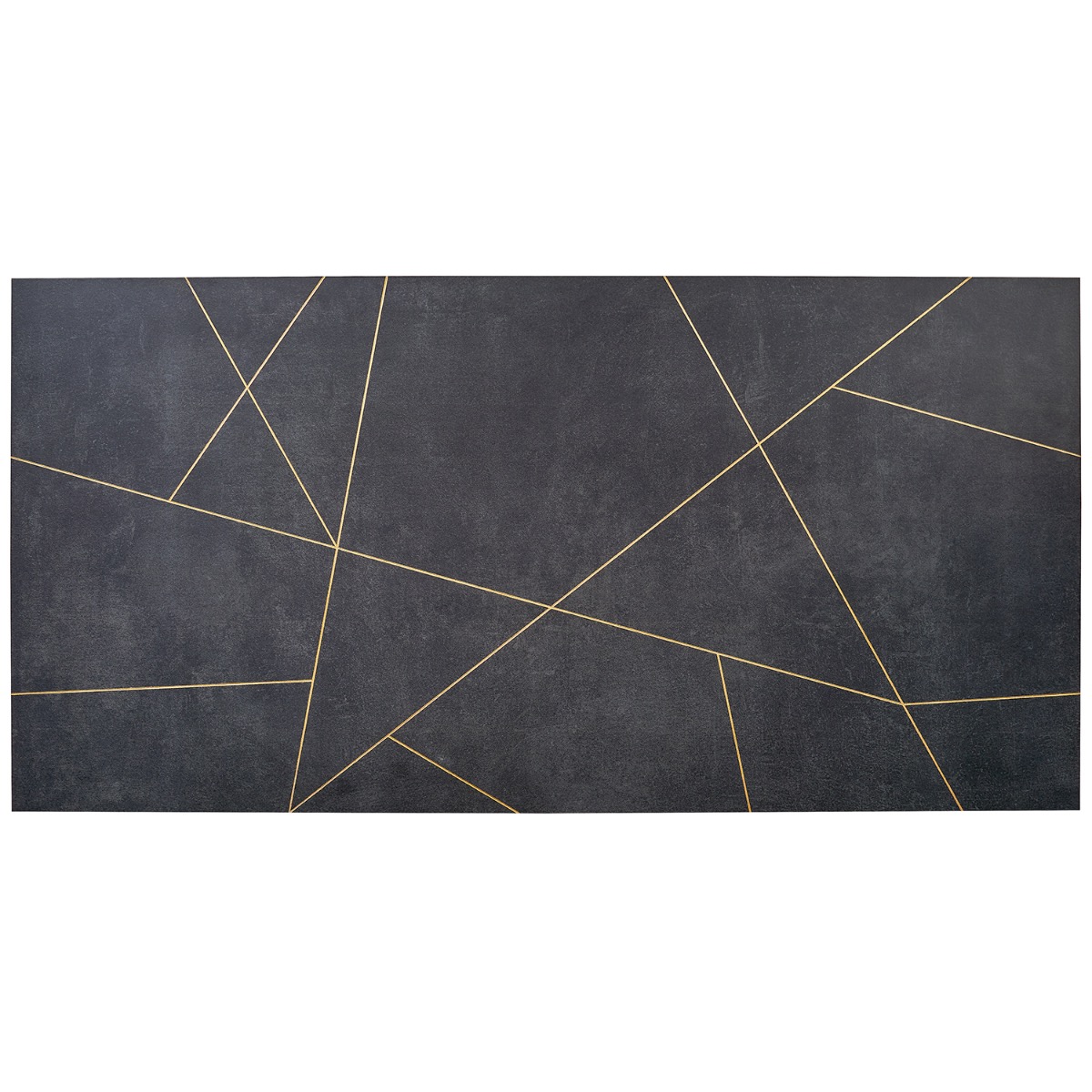 Artscape Ardesia Charcoal Black and Gold Line 24x48 Artisan Decor Matte Porcelain Wall Tile
