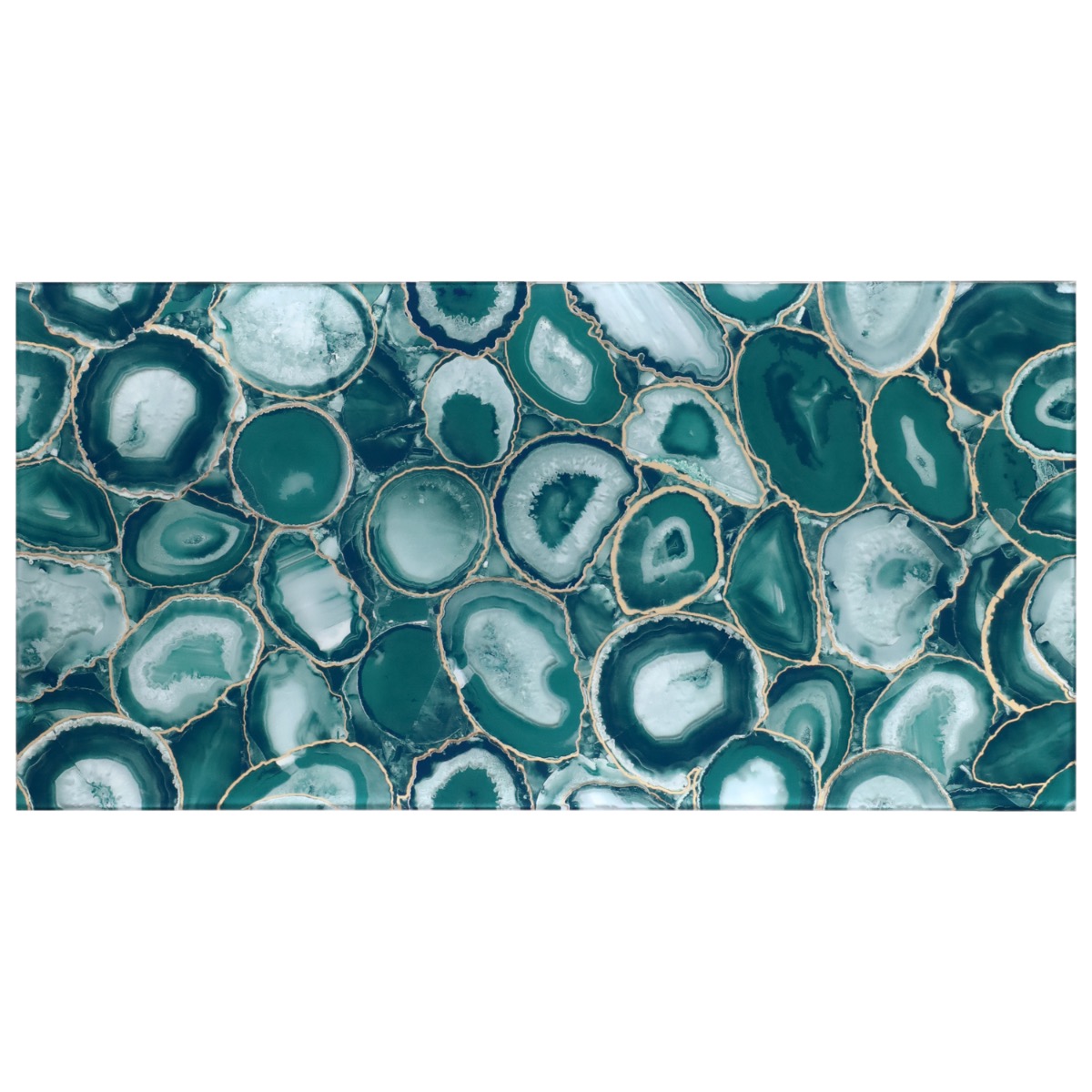 Daphne Teal Green 18x36 Polished Glass Tile