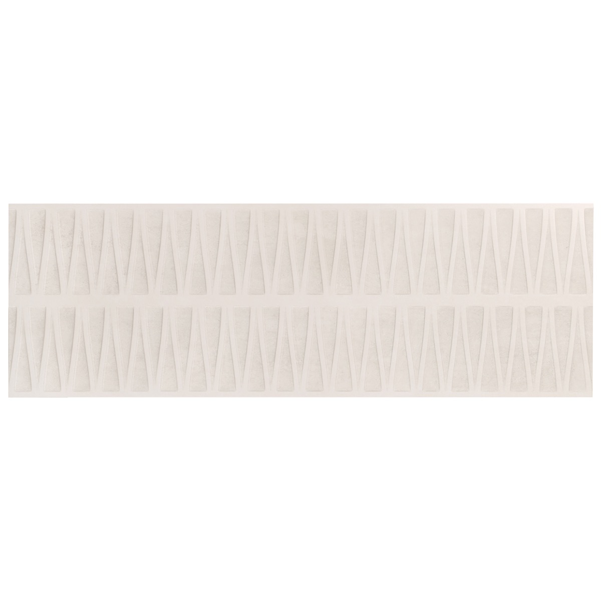 Kelani Deco White 12x36 3D Mixed Finish Matte Ceramic Tile