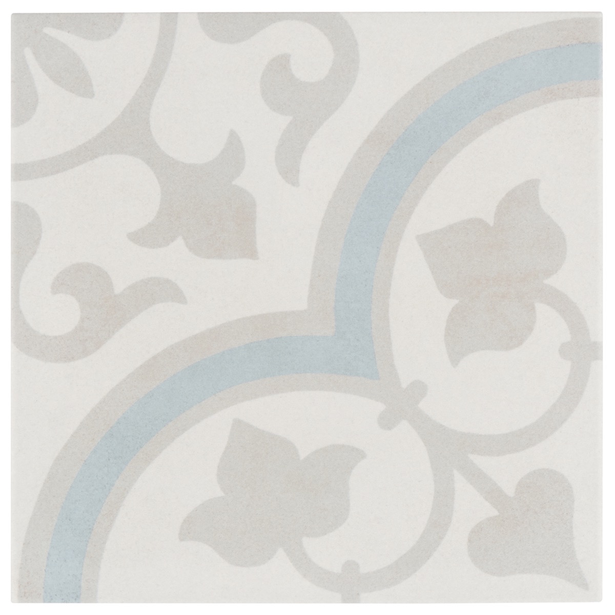 Dhar Silver Ornate 9x9 Matte Porcelain