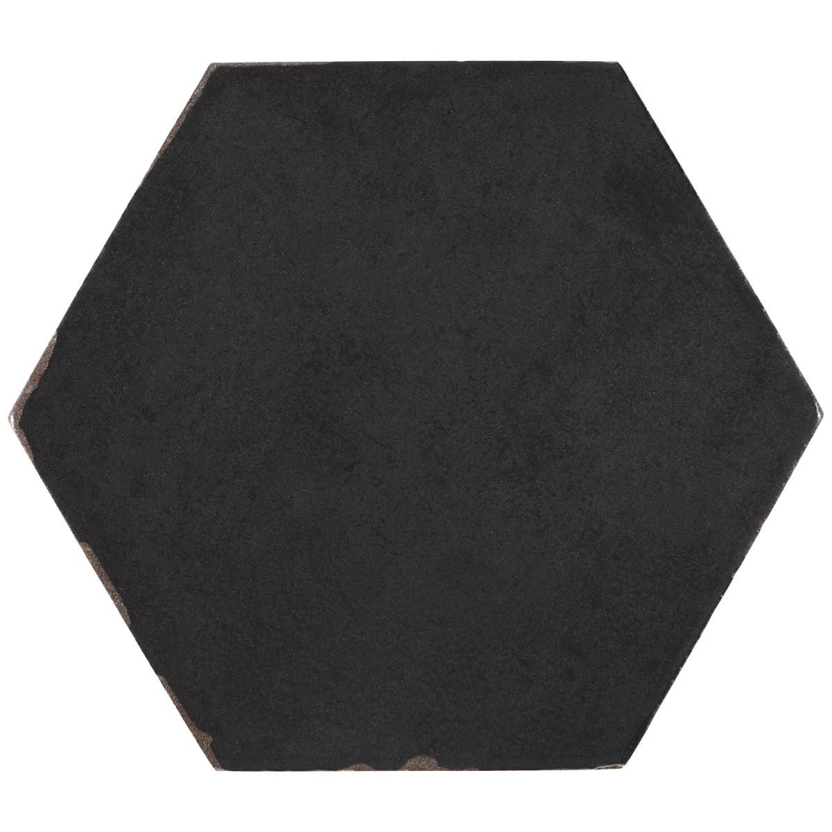 CostaHex Sorrentine Nero 6" Matte Porcelain Hexagon Tile