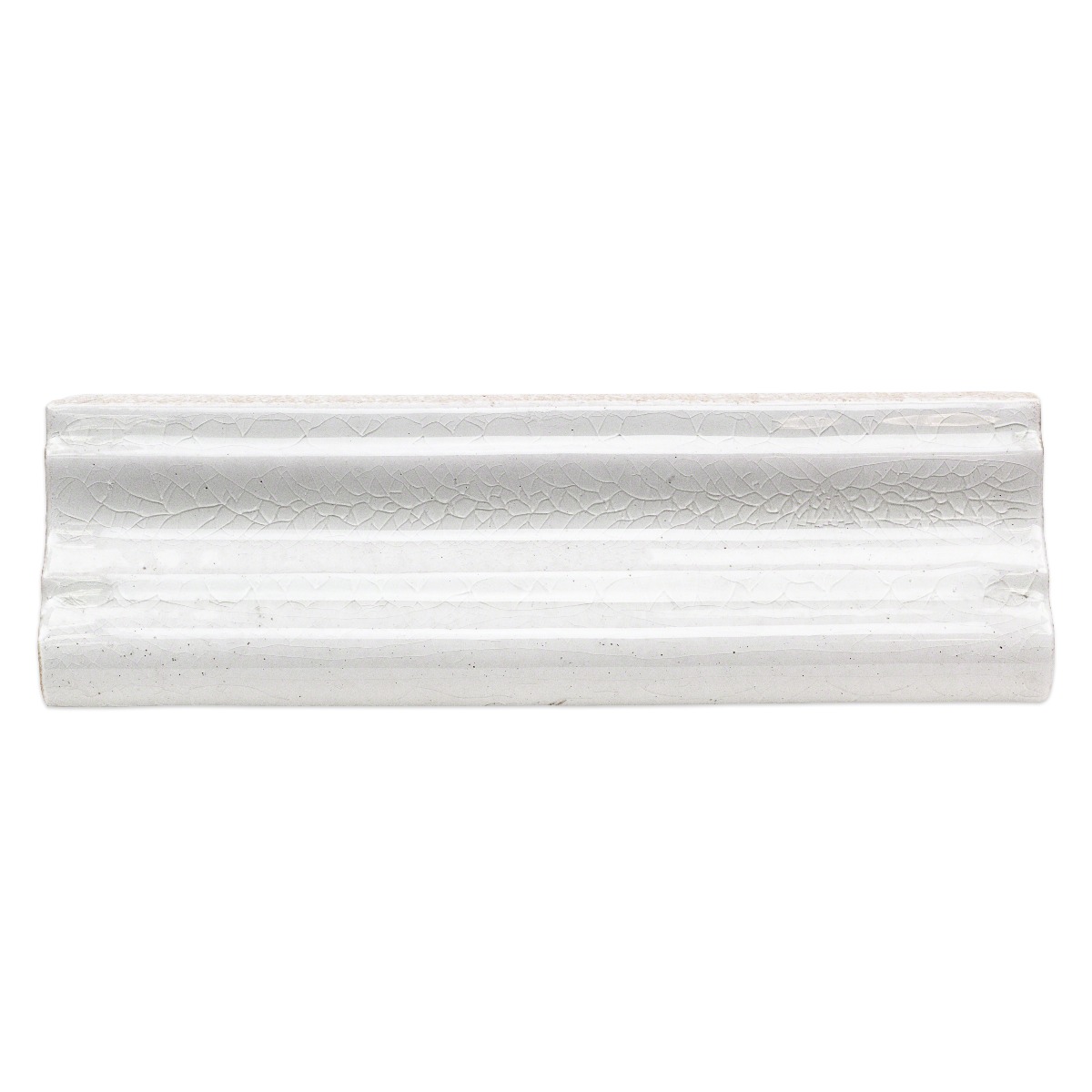 Baroque Glass Crackled Chair Rail Blanco 