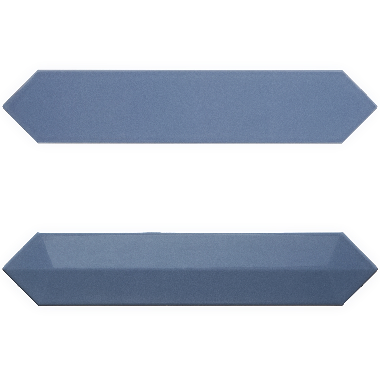 Clark Marine Blue 3x12 Contour 3D Picket Polished Ceramic Wall Tile